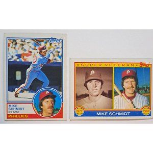1983 Topps #300 and #301 Mike Schmidt Baseball Cards